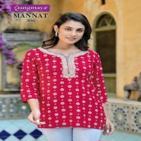 mannat vol 3 by rangmaya casual wear fullstitch rayon girls tops