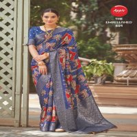 apple the embellished vol 6 beautiful print italian silk unique saree