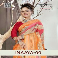 Vallabhi Inaaya Vol-9 wholesale Brasso Fabrics Indian Sarees