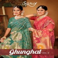 Saroj Ghunghat Vol-2 Wholesale Fancy Silk Fabrics With Jarkan Work Sarees