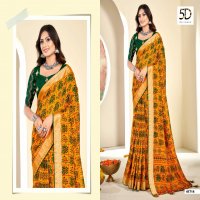 5D Designer Krutika Wholesale Armani Moss Jari Work Sarees