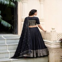 LNB Priyadarshi 1906 Wholesale Pure Chanderi Plain Lehenga with Intricate Zari Work Border Lehengas Choli