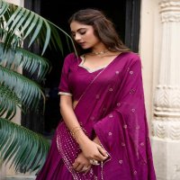 LNB Priyadarshi 1906 Wholesale Pure Chanderi Plain Lehenga with Intricate Zari Work Border Lehengas Choli