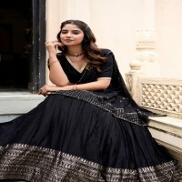 LNB Priyadarshi 1906 Wholesale Pure Chanderi Plain Lehenga with Intricate Zari Work Border Lehengas Choli