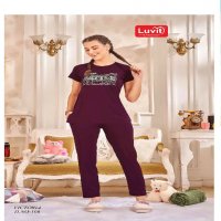 Luvit Victoria Wholesale Tencel Fabrics T-Shirt And Track Night Suits