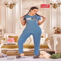 Luvit Victoria Wholesale Tencel Fabrics T-Shirt And Track Night Suits