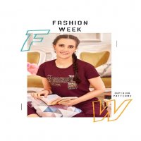 Luvit Victoria Wholesale Tencel Fabrics T-Shirt And Track Night Suits