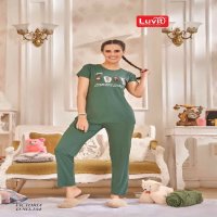 Luvit Victoria Wholesale Tencel Fabrics T-Shirt And Track Night Suits