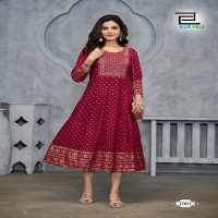 Blue Hills Womaniya Plus Vol-1 Wholesale Anarkali Gown With Embroidery Work Kurtis