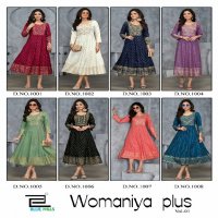 Blue Hills Womaniya Plus Vol-1 Wholesale Anarkali Gown With Embroidery Work Kurtis