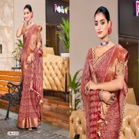 5D Designer Sanjana Wholesale Bright Chiffon With Kasab Border Ethnic Sarees