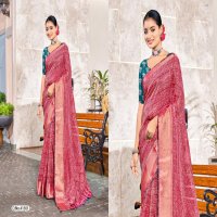 5D Designer Sanjana Wholesale Bright Chiffon With Kasab Border Ethnic Sarees