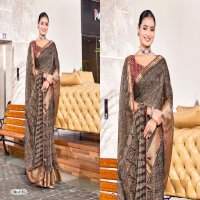 5D Designer Sanjana Wholesale Bright Chiffon With Kasab Border Ethnic Sarees