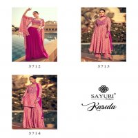 Sayuri Kasida Wholesale Premium Real Chinon Silk Free Size Stitched Suits