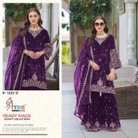 Shree Fabs R-1637 Wholesale 11000 Velvet Readymade Pakistani Concept Suits