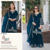 Shree Fabs R-1637 Wholesale 11000 Velvet Readymade Pakistani Concept Suits