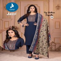 kaya jassi unique design roman silk plus size readymade suits