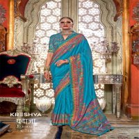 kreshva padmaja 713-718 luxury print high quality festival wear saree