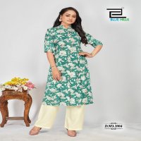 blue hills maher fullstitch rayon printed plus size princess cut kurti