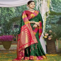 bunawat divya prabha silk wedding festival wear silk fabric saree collection