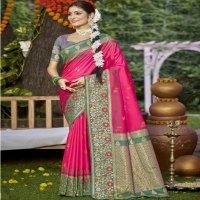 bunawat pratima silk wedding festival wear silk fabric saree collection