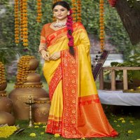 bunawat pratima silk wedding festival wear silk fabric saree collection