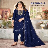 Sangeet Aparna Vol-2 Wholesale Vichitra Silk Top With Pant And Dupatta