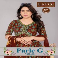 Raashi Parle G Vol-2 Wholesale Alia Cut Kurti With Pant And Dupatta