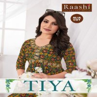 Raashi Tiya Wholesale Party Wear Alia Cut Kurtis Catalog