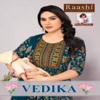 Raashi Vedika Wholesale Nyra Cut Kurti With Pant And Dupatta