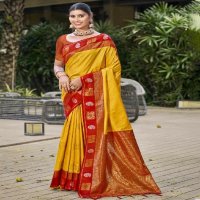 bunawat vijaya silk wedding festival wear silk fabric saree collection