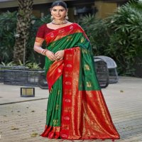 bunawat vijaya silk wedding festival wear silk fabric saree collection