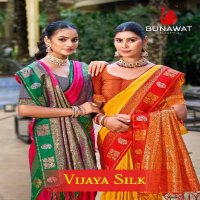 bunawat vijaya silk wedding festival wear silk fabric saree collection