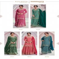 rangrasiya Hitlist by vinay kuleesh heavy embroidery work sharara style chinon suits
