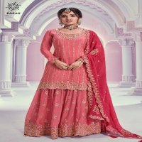 rangrasiya Hitlist by vinay kuleesh heavy embroidery work sharara style chinon suits