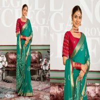 5d designer champa vol 3 unique print moss mello saree online