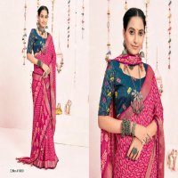 5d designer champa vol 4 unique print moss mello saree online