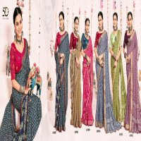 5d designer champa vol 4 unique print moss mello saree online