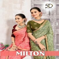 5D Designer Milton Wholesale Khadi Moss Georgette Ethnic Sarees