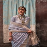 Rajbeer Kosha Silk Wholesale Pure Satin Handloom Weaving Silk Sarees