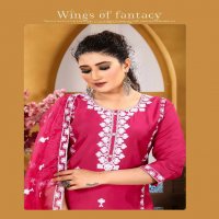 Krishna Trendz Summer Special Vol-4 Wholesale Roman Silk Kurti With Pant And Dupatta