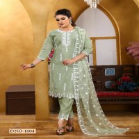 Krishna Trendz Summer Special Vol-4 Wholesale Roman Silk Kurti With Pant And Dupatta
