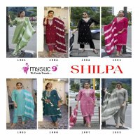 Mystic 9 Shilpa Vol-1 Wholesale Neck On Embroidery Kurti With Pant And Dupatta