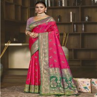 bunawat chaitanya silk wedding festival wear silk fabric saree collection