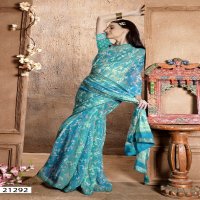 Vallabhi Rajvanshi Vol-5 Wholesale Leaf Print Georgette Fabrics Sarees