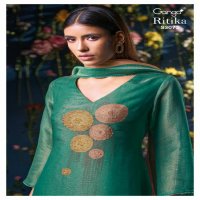 Ganga Ritika S3072 Wholesale Pure Bemberg Silk Jari Jacquard Salwar Suits