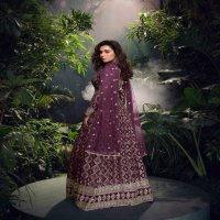 sayuri designer lakshita viscose jacquard silk party wear gown with dupatta