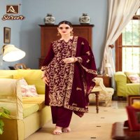 alok suits suroor velvet designer winter wear unstitch ladies suits