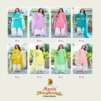 master jhanjhariya vol 8 unique print plus size fullstitch plazzo style suits