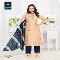 zam zam by jiyana embroidery work mango silk readymade ladies suits